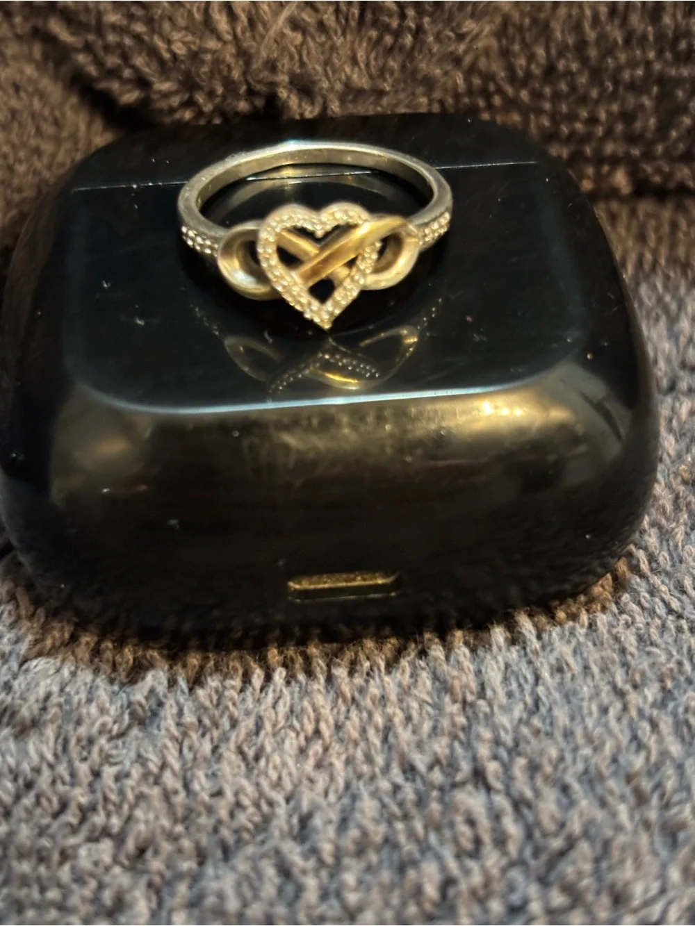Sterling silver , 1/10 cwt. , 10k yellow gold